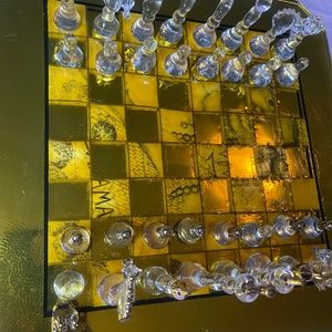 Hand Blown Glass Chess Set
